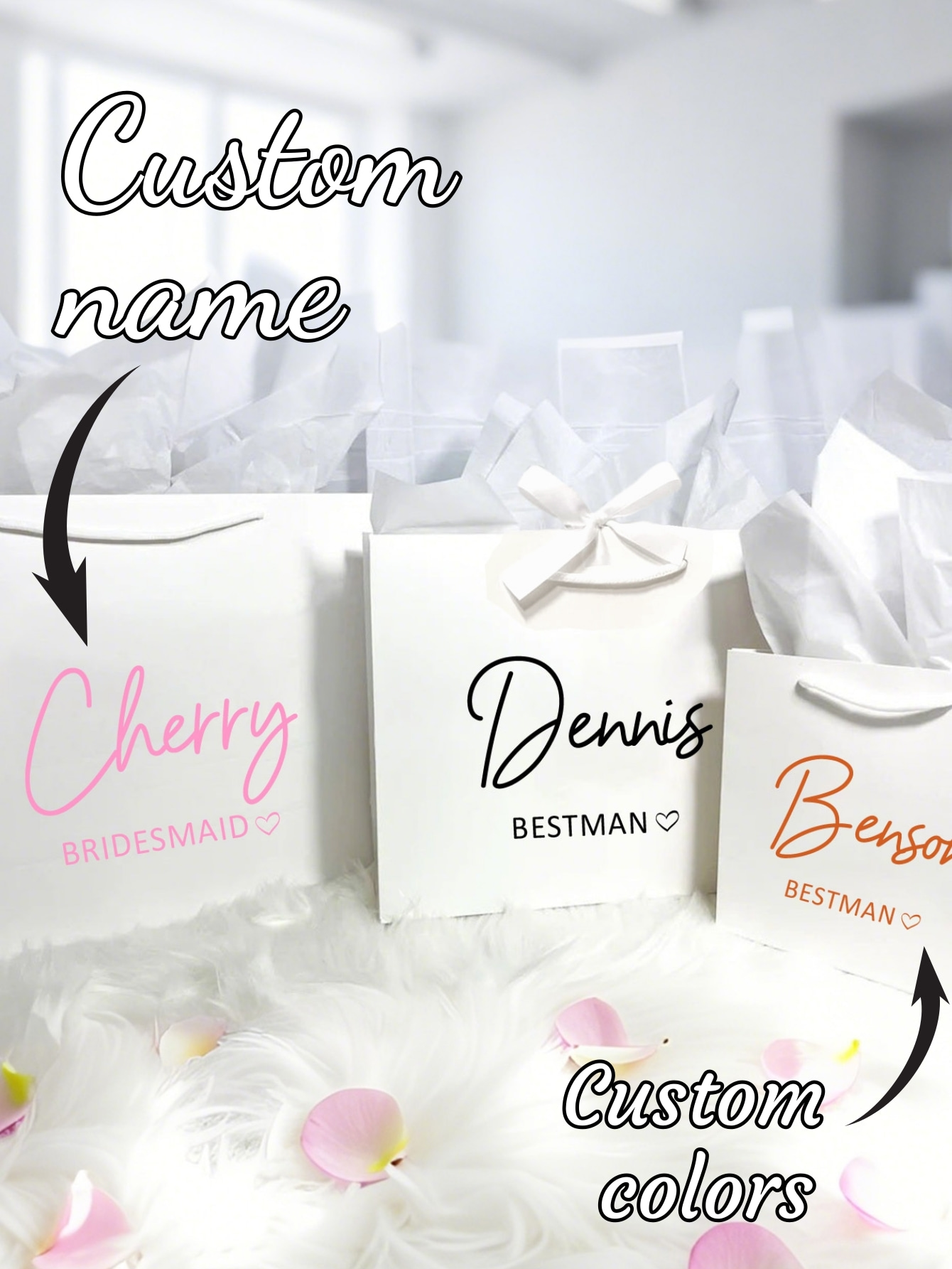 Wedding Packaging - 1pc Custom Wedding Bridesmaid Best Man