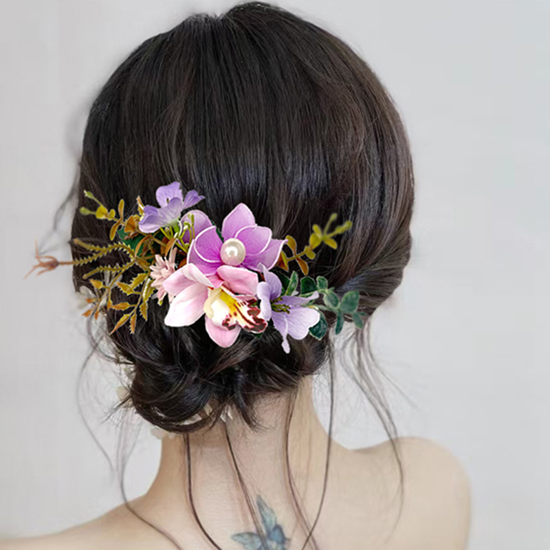 New Women Colorful Flower Hair - đánh giá và giá Wedding Supply Store