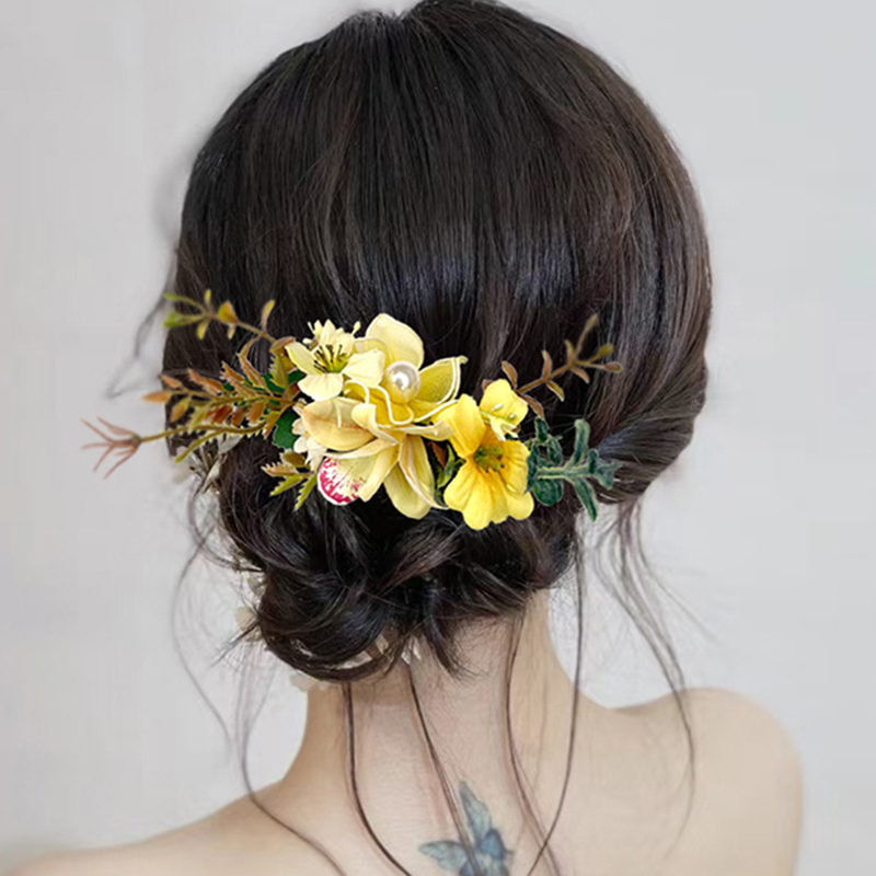 New Women Colorful Flower Hair - đánh giá và giá Wedding Supply Store