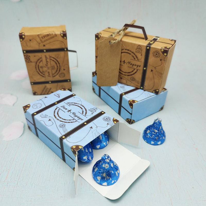 5-50PCS Mini Suitcase Gift Box - đánh giá và giá Wedding Favor Box