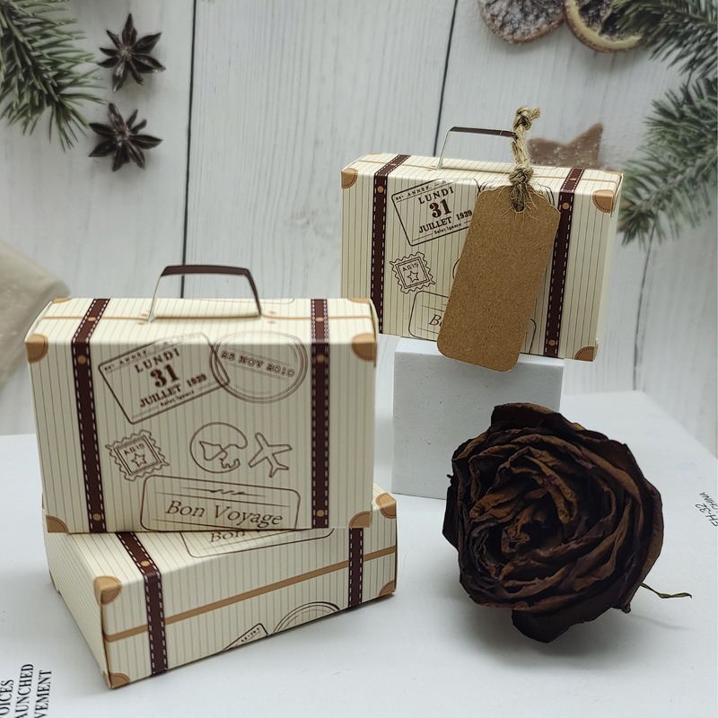 5-50PCS Mini Suitcase Gift Box - đánh giá và giá Wedding Favor Box