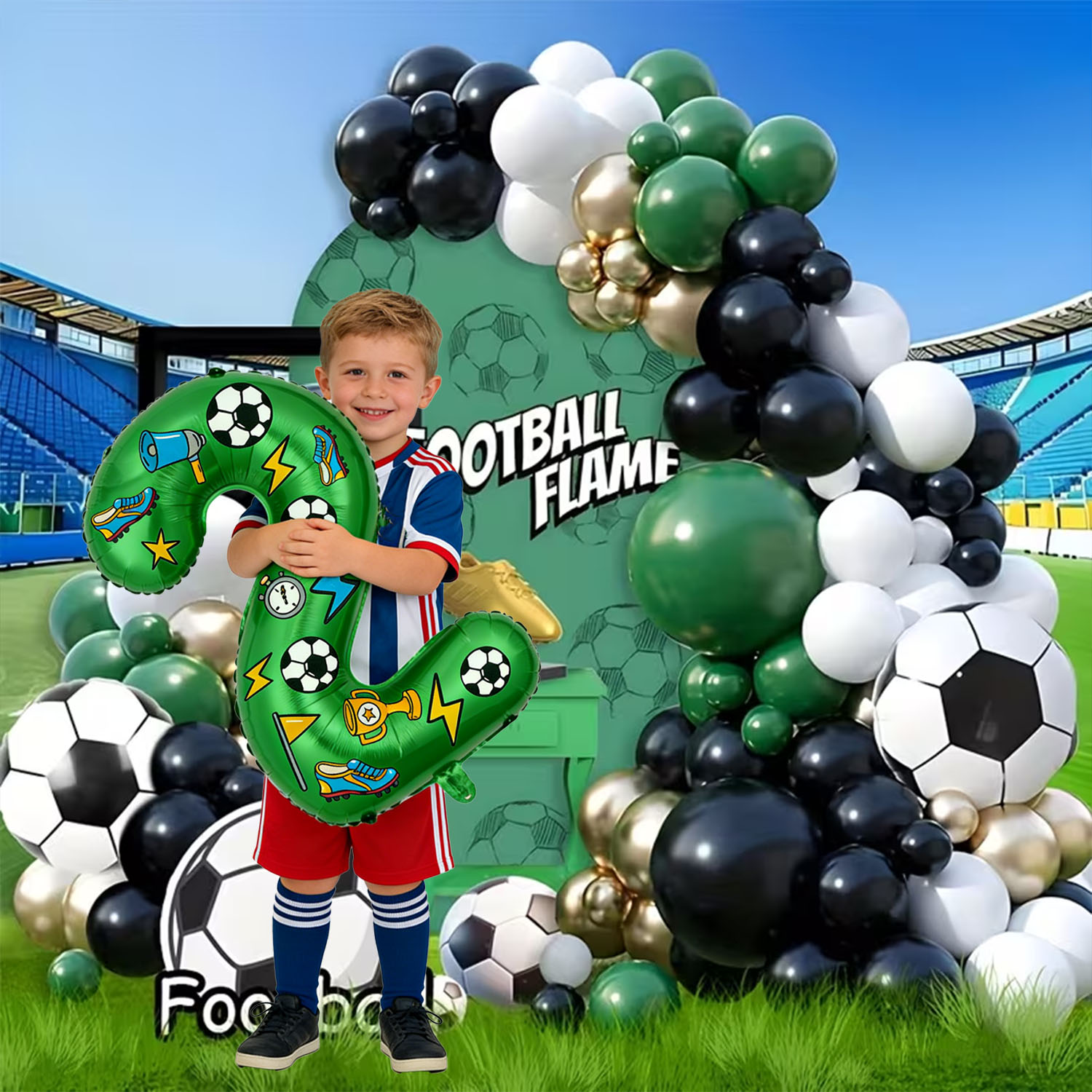 Football-themed Balloon Arch K - đánh giá và giá Wedding Supply Kit