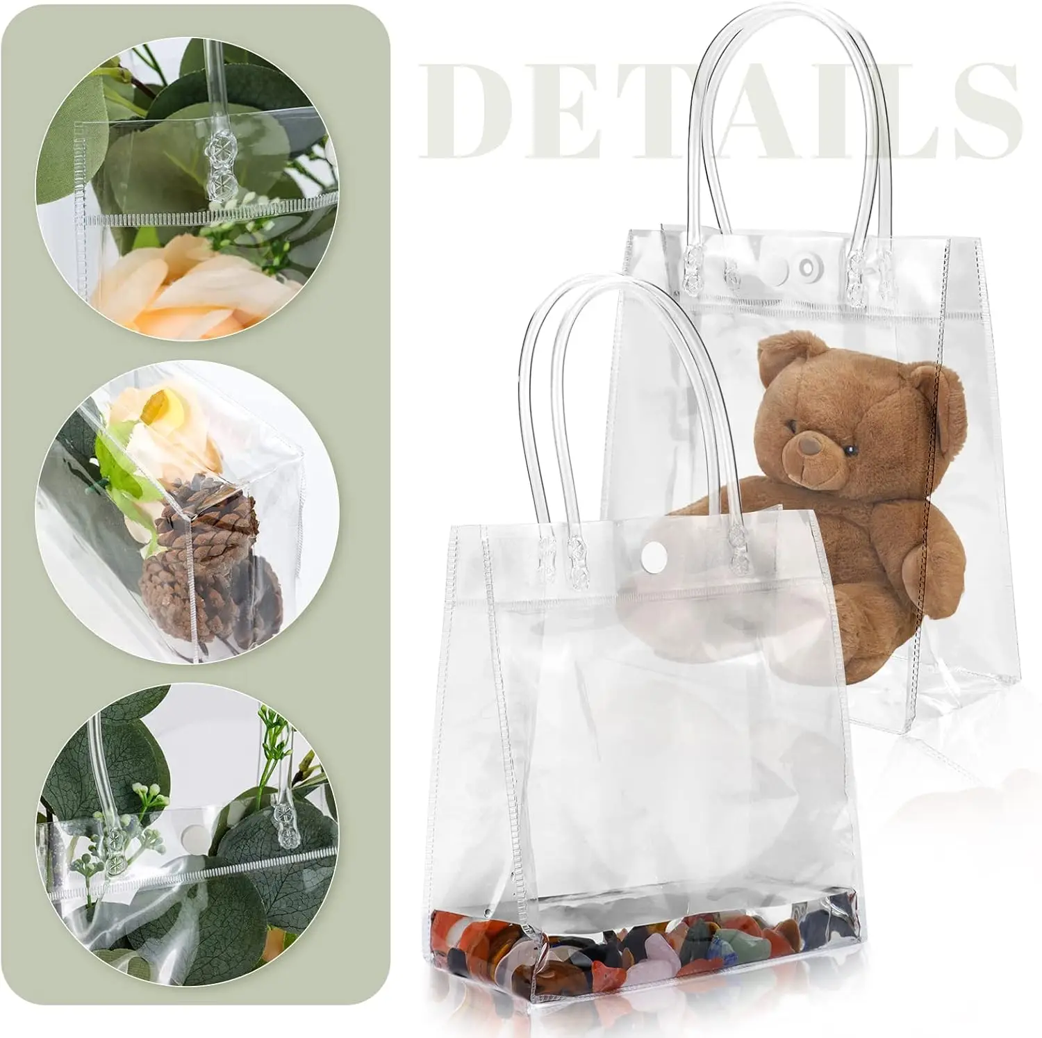 25Pcs Clear Gift Bags with Han - đánh giá và giá Wedding Packaging