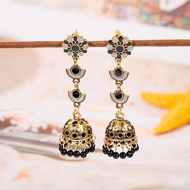 Jhumka Jhumki Nhiều Màu Hạt Tu - đánh giá và giá Indian Wedding Supply