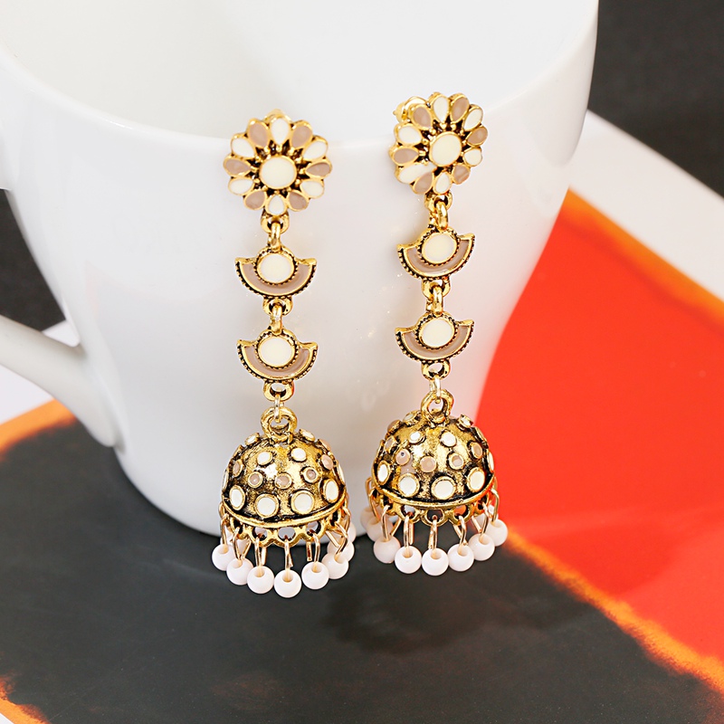 Jhumka Jhumki Nhiều Màu Hạt Tu - đánh giá và giá Indian Wedding Supply