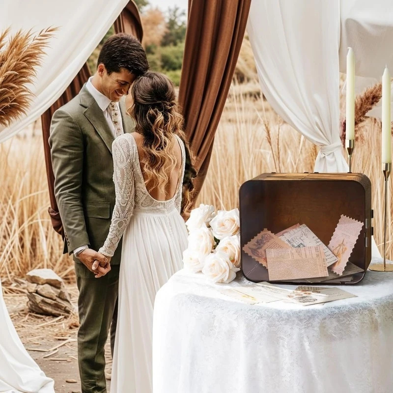 Wooden Wedding Card Box With A - đánh giá và giá Wedding Ceremony Supply